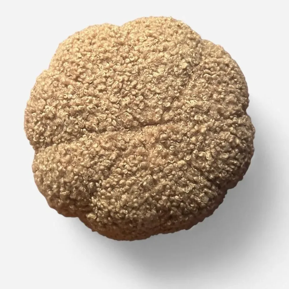 NWT Cozy Tan Pumpkin Pillow